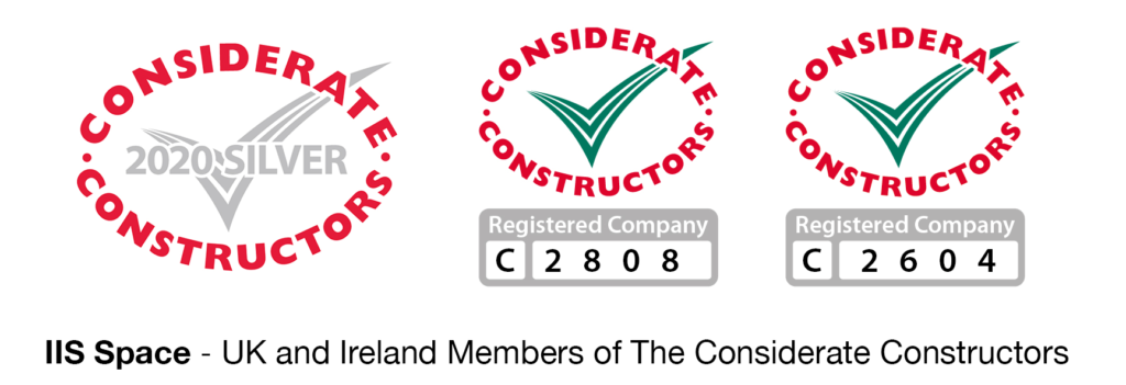IIS Space - Members of the Considerate Constructors Scheme UK and Ireland.